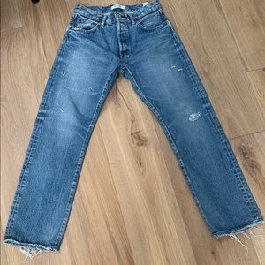 Moussy  Blue Distressed Jeans